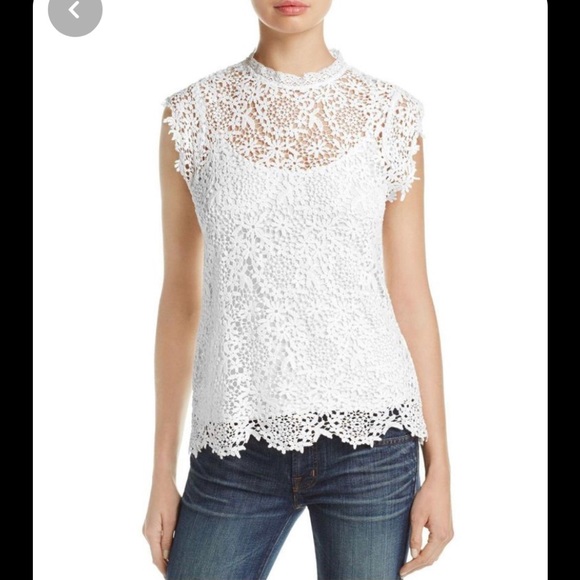 Velvet by Graham & Spencer Tops - Velvet By Graham & Spencer White Crochet top